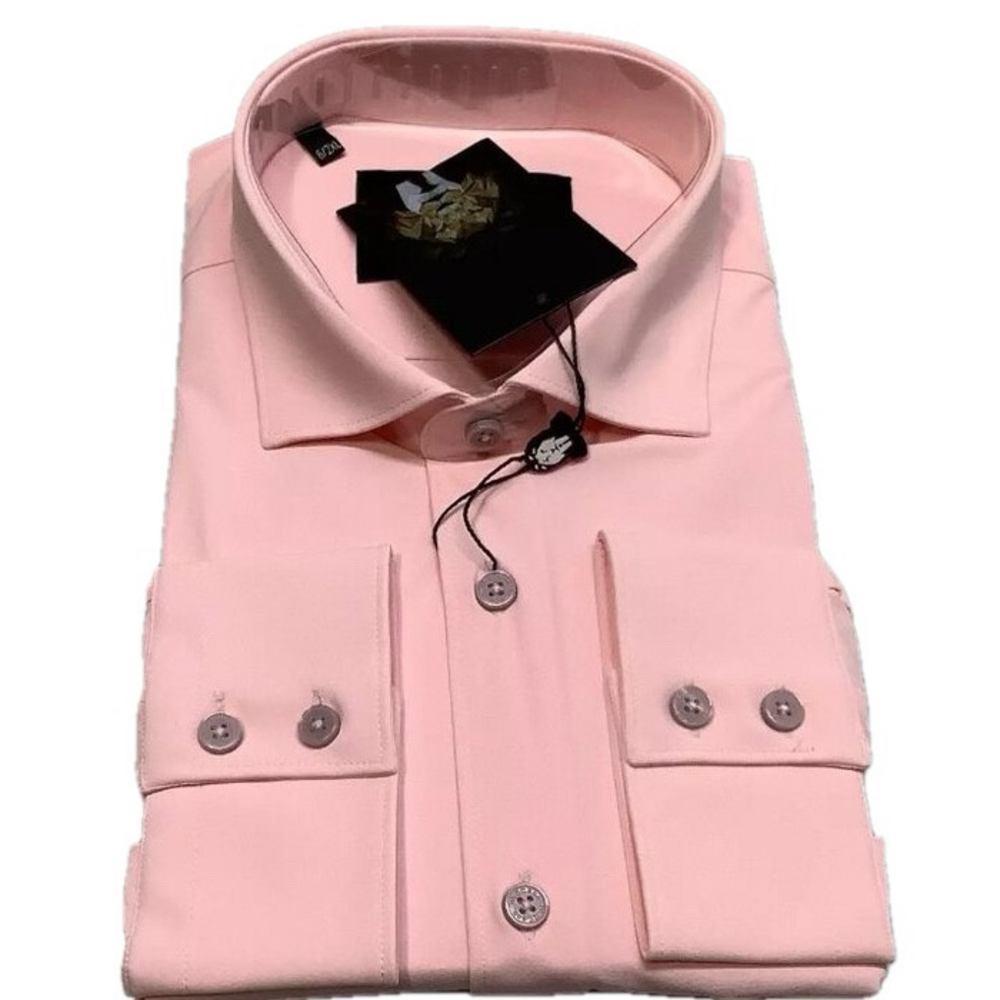 NEW MACEOO Men's Shirt Einstein StretchCore Long Sleeve Button Up Size 2XL Pink
